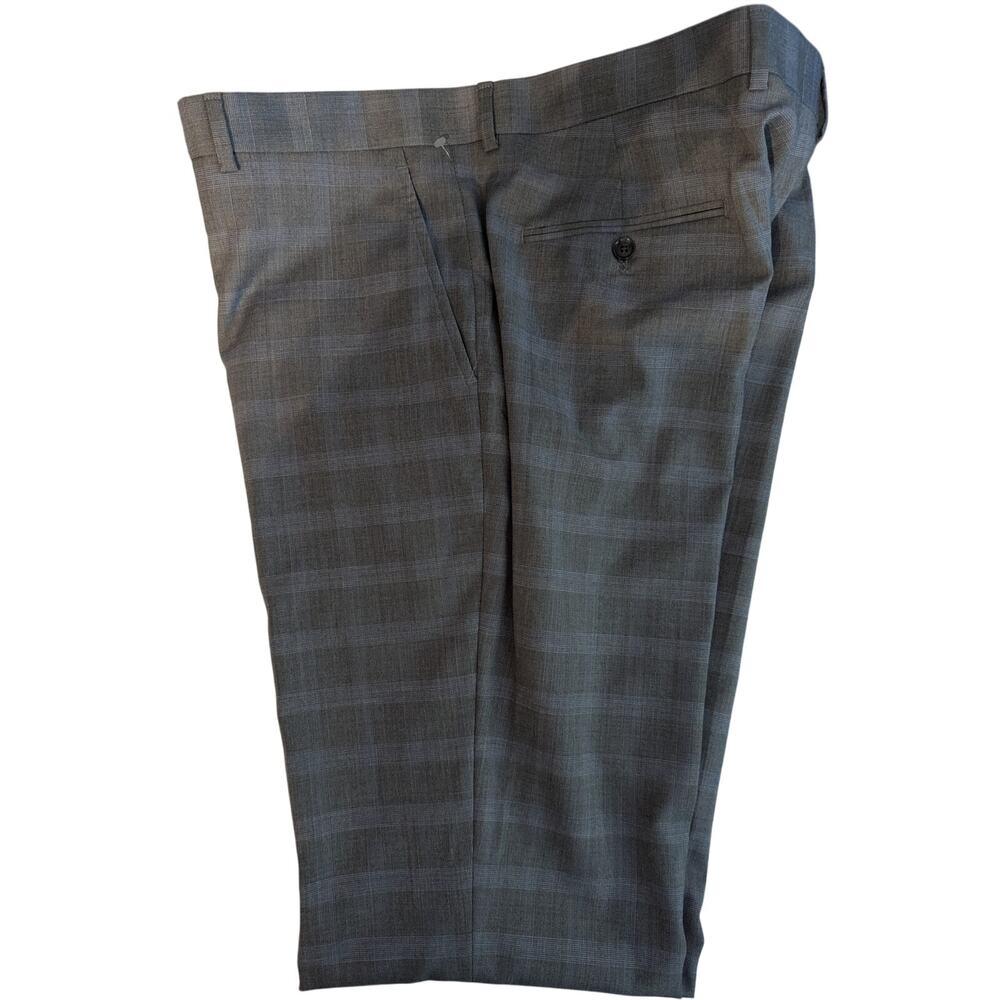 Tommy Hilfiger Lowen Grey Plaid Slim Fit Dress Slacks Men's Size 40 Trousers - Picture 4 of 10